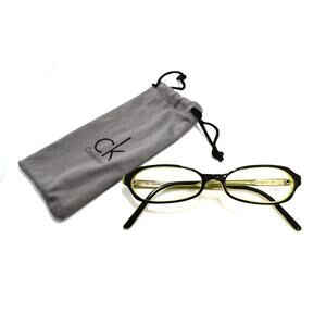 Calvin Klein CK788 145 Black/Green 135mm Eyeglasses FRAMES ONLY - GOOD CONDITION